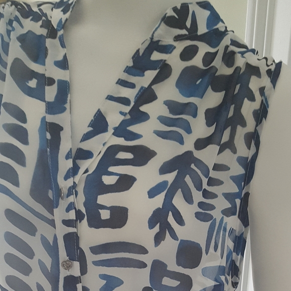SOLD Sleeveless Top L Blue ASM J Collection NWT - Picture 2 of 8